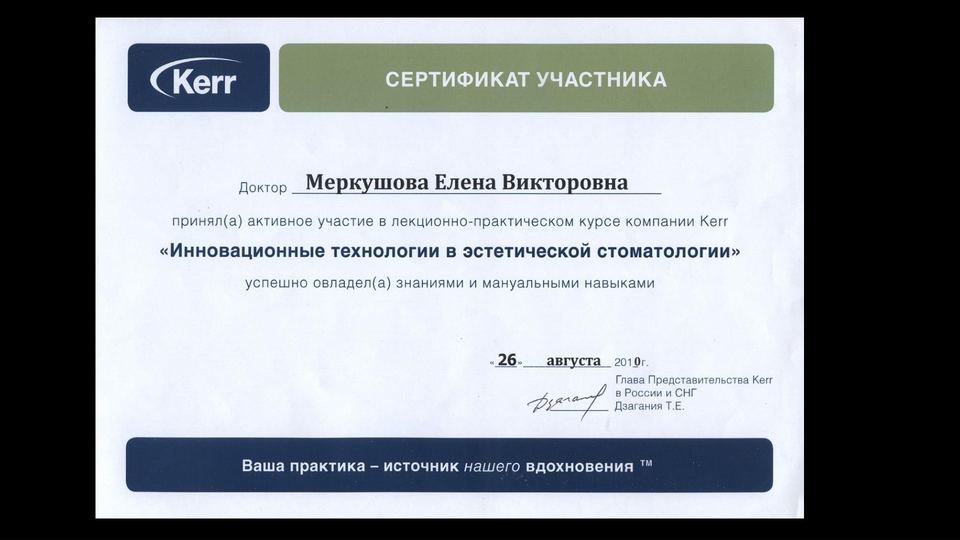 Инновационные технологии в эстетической стоматологии. Kerr, 2010